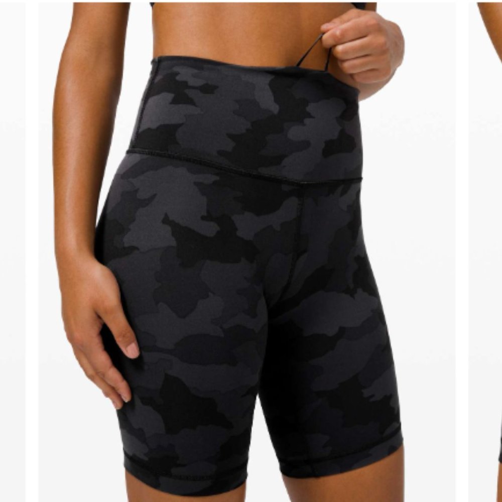 Lululemon Wunder Train High Rise Short 8" Heritage 365 Camo Deep Coal Multi sz 6